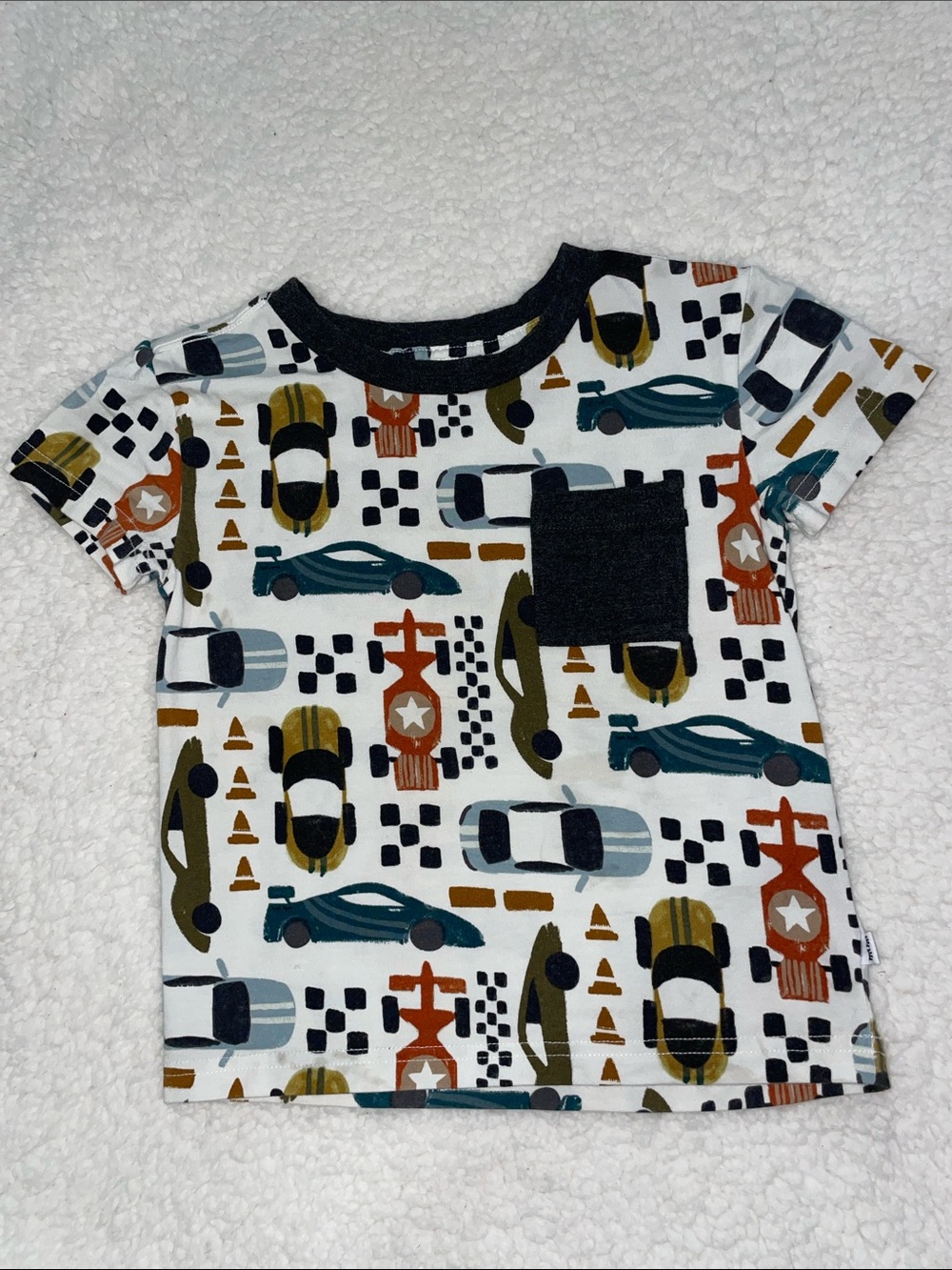 Little Sleepies Fast Lane Relaxed Pocket Tee